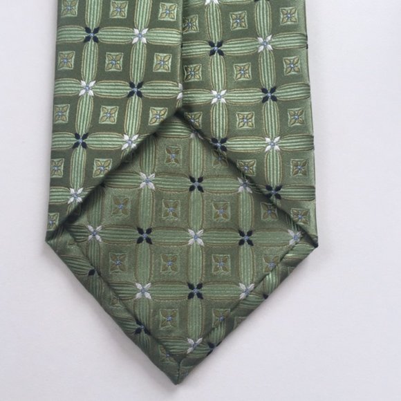 Silk Pronto Uomo Like New Green Tie - Picture 4 of 5